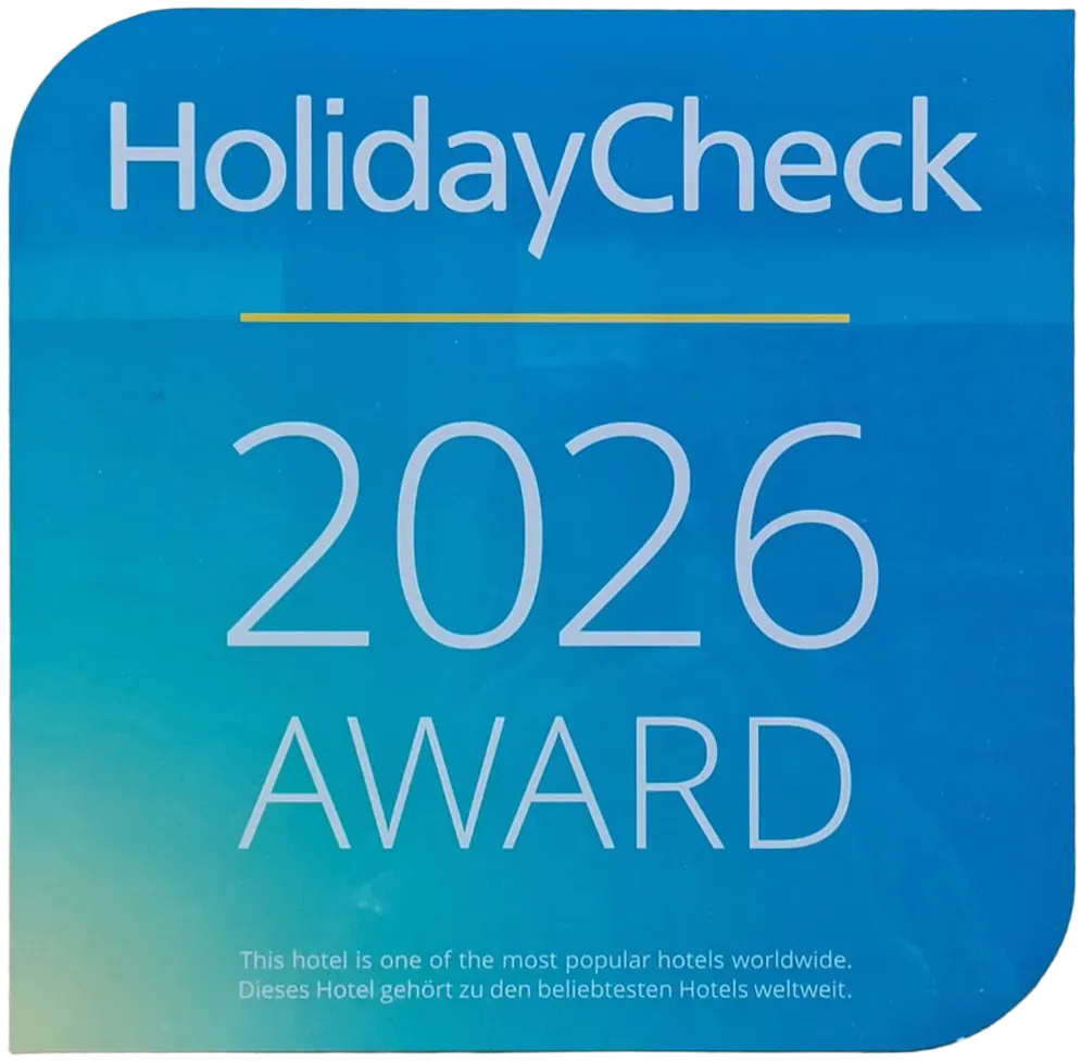 HolidayCheck 2026 Award Auszeichnungsschild