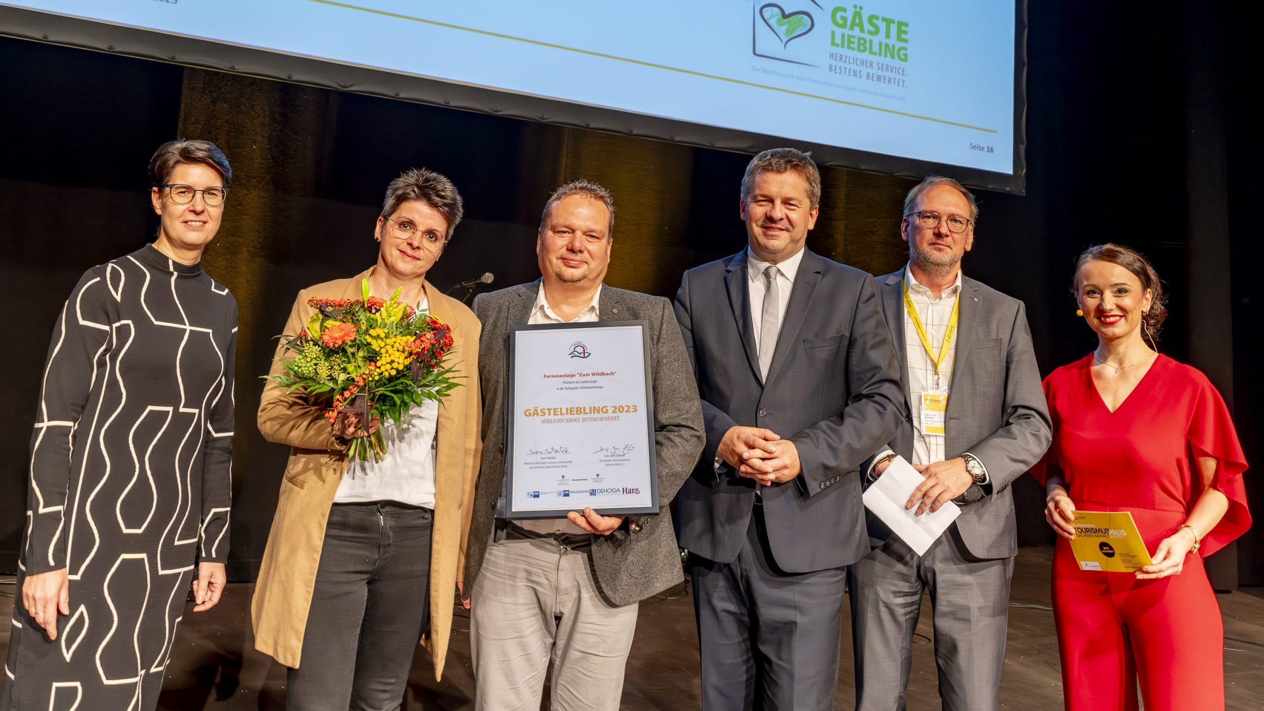 Uitreiking van de prijs “Gastenfavoriet” als landelijke winnaar Saksen-Anhalt in de categorie vakantiewoning, 2023